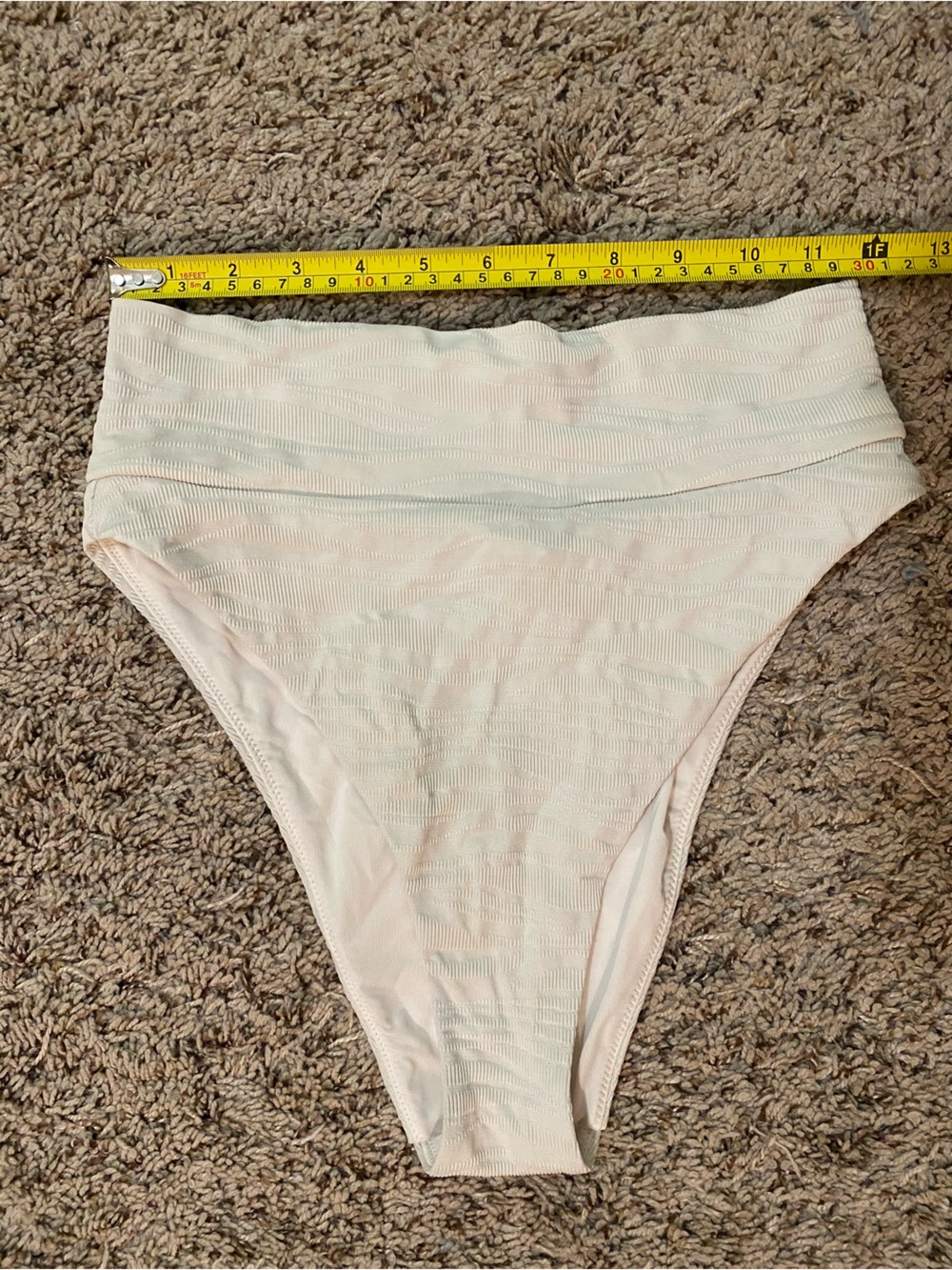 aerie white high waisted swim bottoms